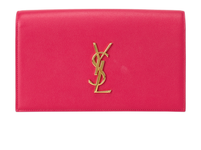Medium Kate Clutch, &pound;510, Handbags, Pink, Leather, Front view